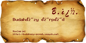 Budaházy Árpád névjegykártya
